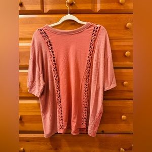 Gilded Intent Braided Knit Oversized T-shirt